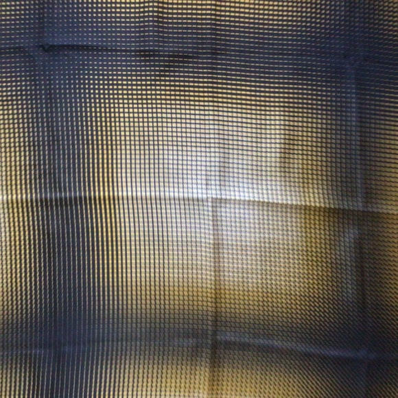 Vintage Elsa Schiaparelli Scarf Geometric Yellow & Black - Picture 6 of 6